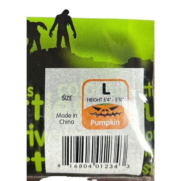 New Morphsuit Costume Size Large Bodysuit Pumpkin Halloween Scary Party Cosplay - Picture 2 of 7